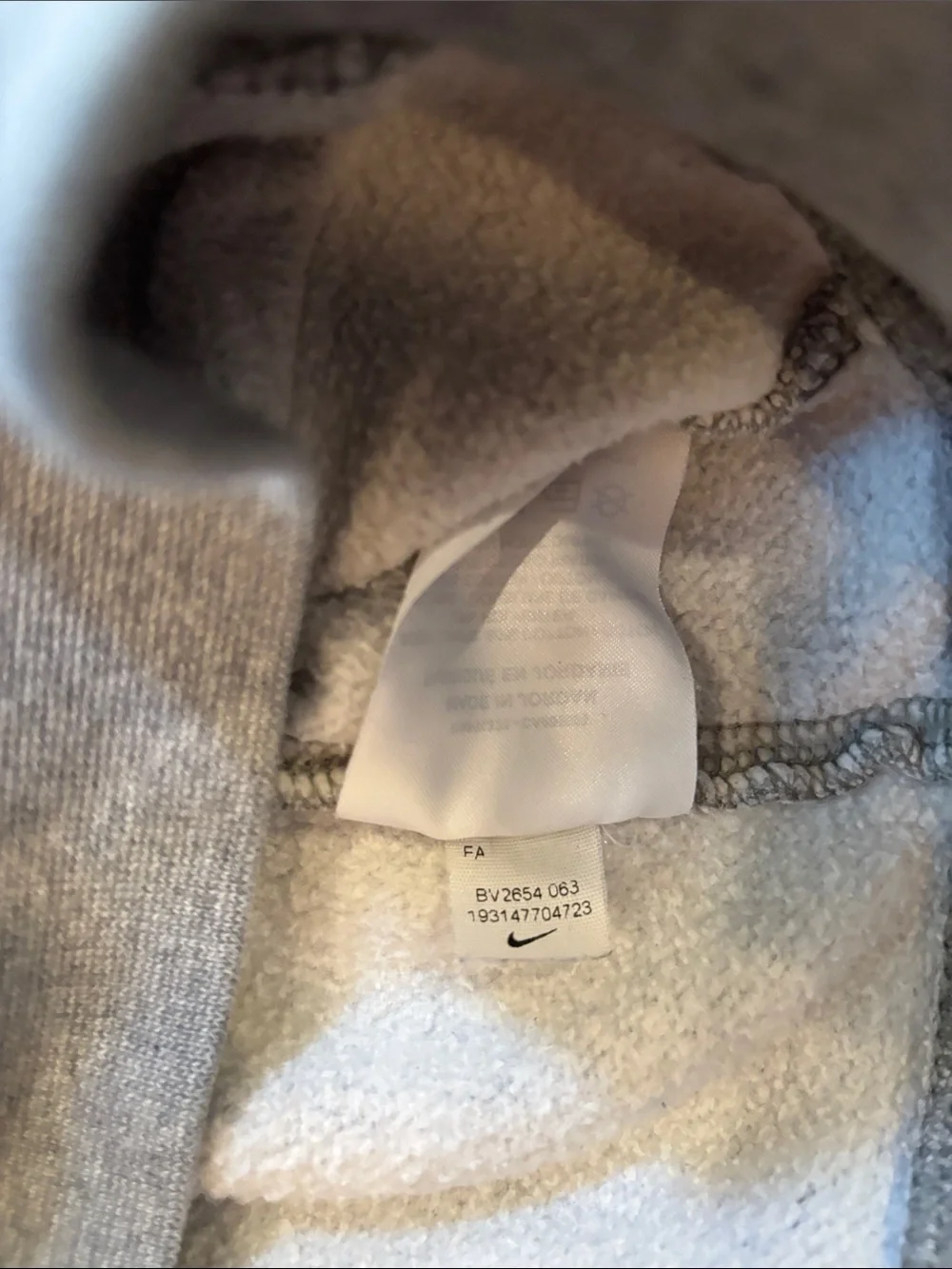 Nike Gray Pullover Hoodie with White Logo